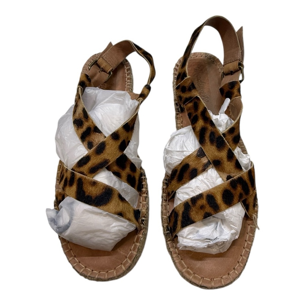 Madewell Brown Leather Sandals Casual Summer Footwear EUC LIKE NEW CBOX6